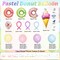 520PCS Pastel Donut Balloon Arch Garland Kit, with Pastel Rainbow Balloon,Ice Cream Foil Balloons Pastel Tattoo for Sweet One Donut Grow Up First Birthday Party Baby Shower Decor